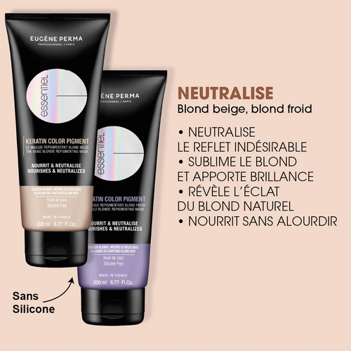 Masque Repigmentant Blond Froid Essentiel Eugène Perma 200ml- hairStore.fr
