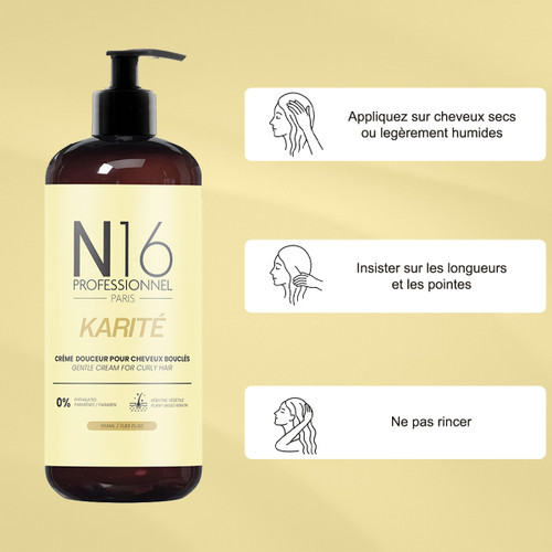 Crème Douceur Karité Cheveux Bouclés N16 Professionnel 350 ml