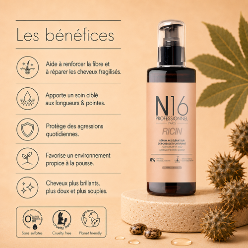 Sérum Ricin Accélérateur de Pousse N16 Professionnel 100 ml