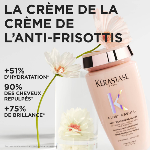 Bain Crème Hydra-Glaze Gloss Absolu Kérastase 250ml - hairStore.fr