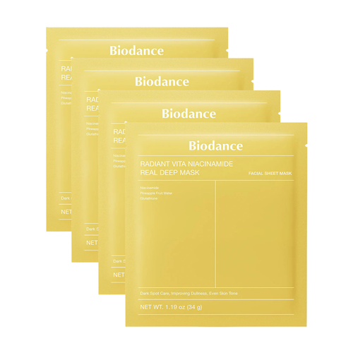 Masque Pack Radiant Vita Niacinamide Real Deep Mask Biodance - Éclat & Anti-Taches