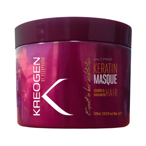 Masque Kératine Pour Cheveux Colorés et Dévitalisés Kreogen 500ml