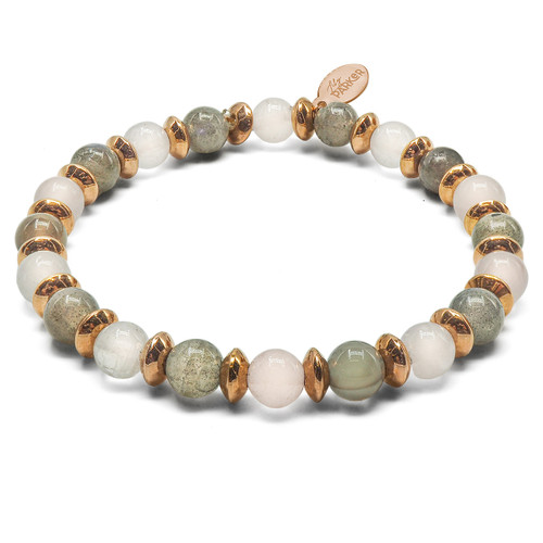"Libre comme l'Air" - Labradorite - Quartz Rose