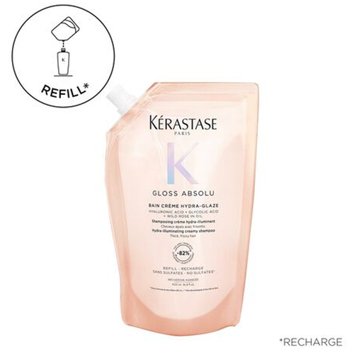 Recharge Bain Crème Hydra-Glaze Gloss Absolu Kérastase 500ml - hairStore.fr
