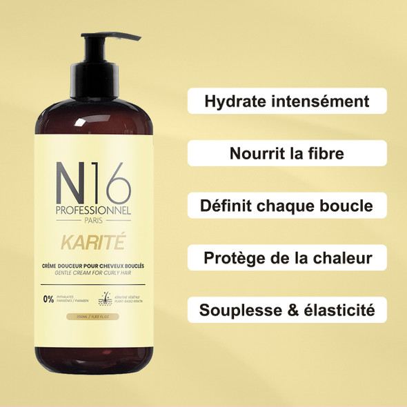 Crème Douceur Karité Cheveux Bouclés N16 Professionnel 350 ml
