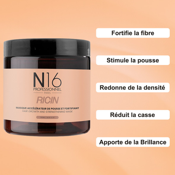 Masque Ricin Accélérateur de Pousse N16 Professionnel 500 ml