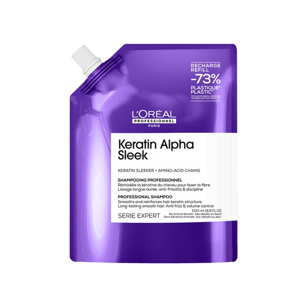 Recharge Shampooing Disciplinant Keratin Alpha Sleek 500ml- hairStore.fr