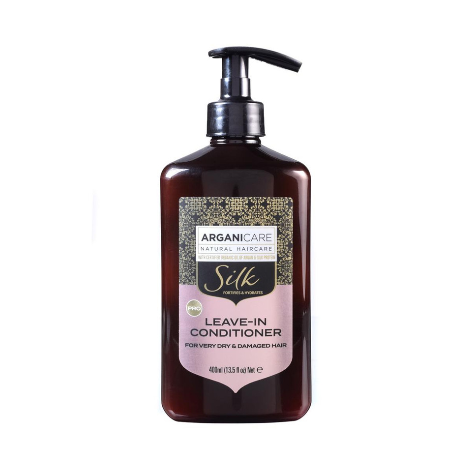 Soin Sans Rinçage Protéine de Soie Cheveux Secs Arganicare 400ml