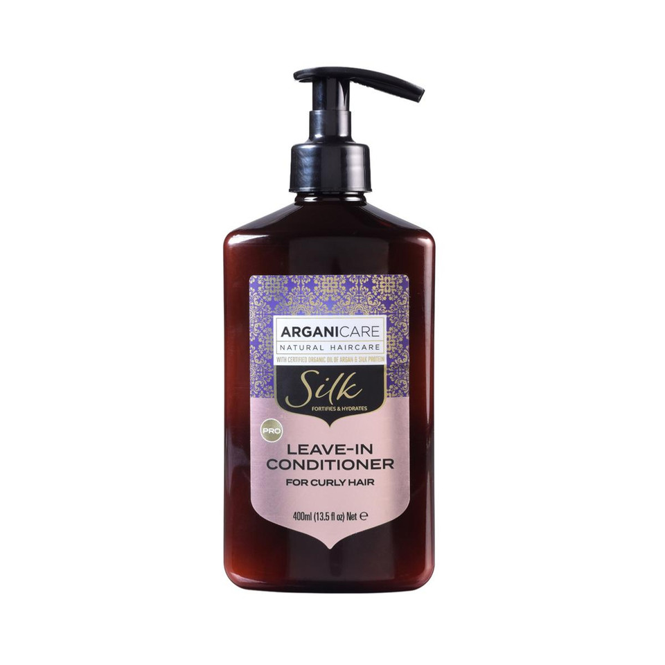 Soin Sans Rinçage Protéine de Soie Cheveux Bouclés Arganicare 400ml