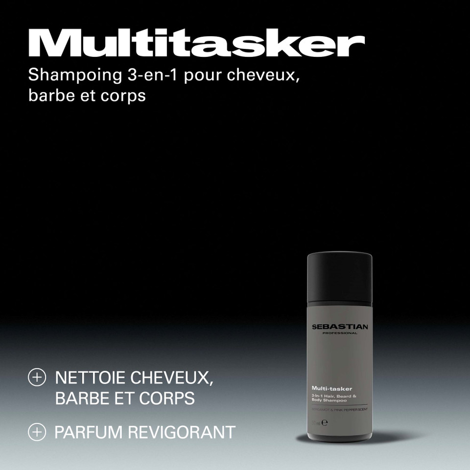 Homme - Multitasker 3-en-1 Cheveux + Corps + Barbe 50ml - hairStore.fr
