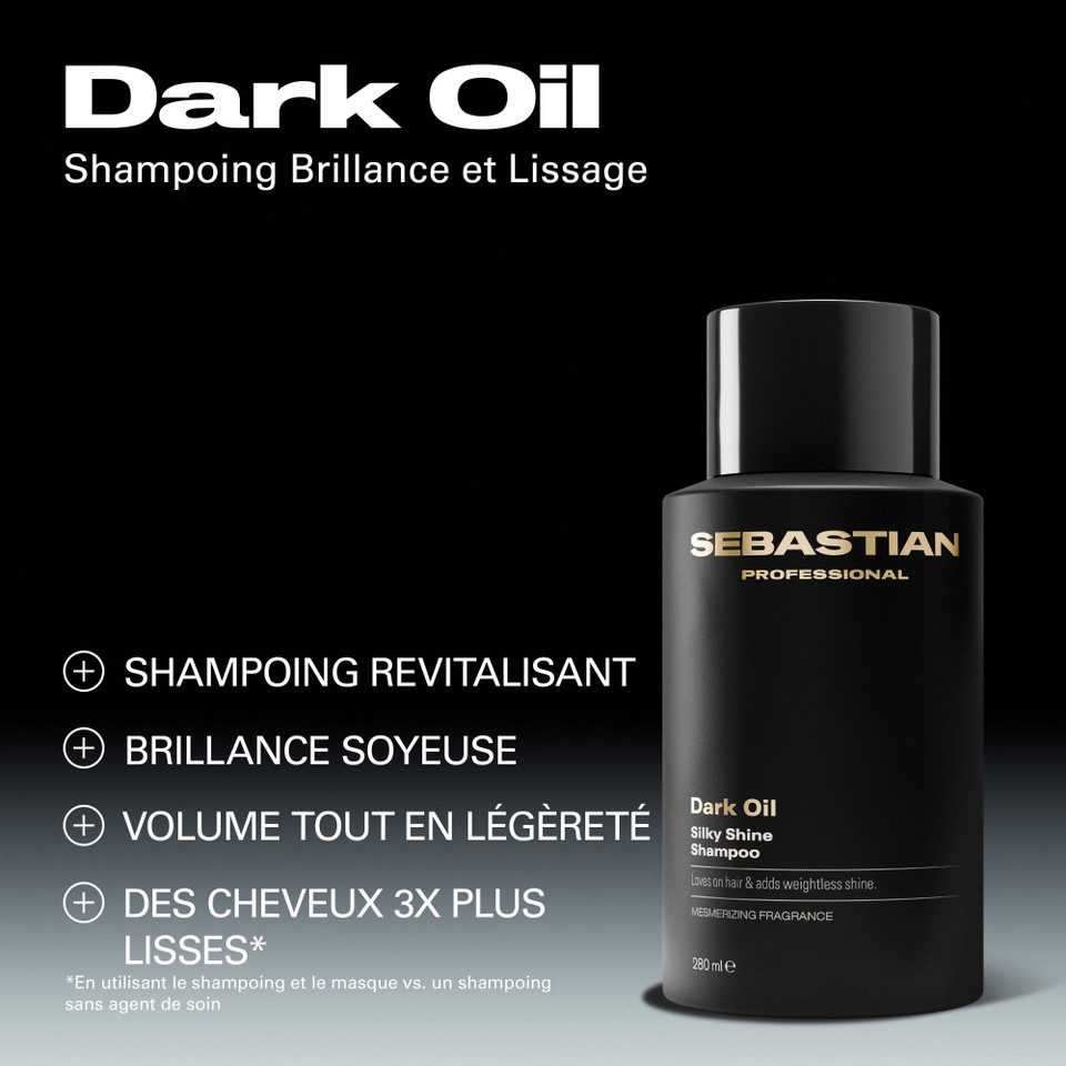 Shampooing Léger Dark Oil Sebastian 280ml - hairStore.fr
