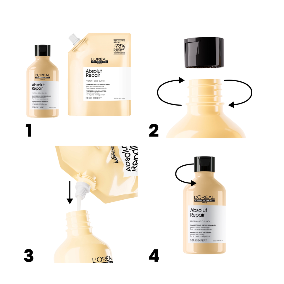 Absolut Repair Shampoing Réparateur Cheveux Abîmés L'Oréal 300ml