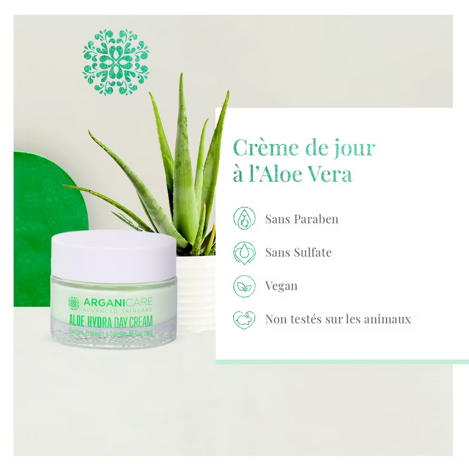 Crème De Jour Adoucissante à L'Aloe Vera Arganicare 50ml