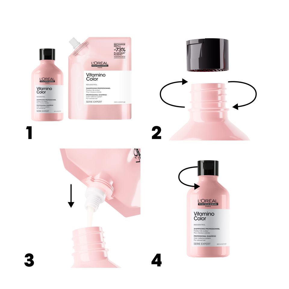 Éco-Recharge Shampooing Vitamino Color L'Oréal 500ml
