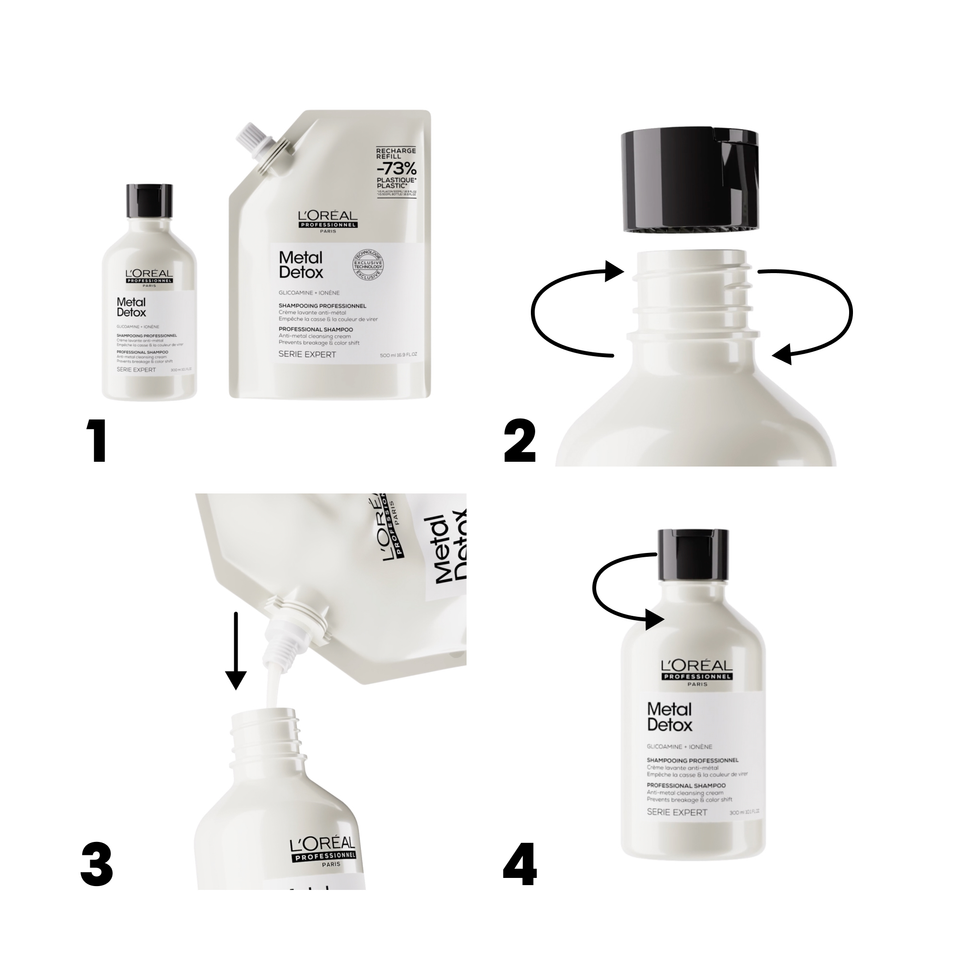 Éco-Recharge Shampooing Métal Détox L'Oréal 500ml