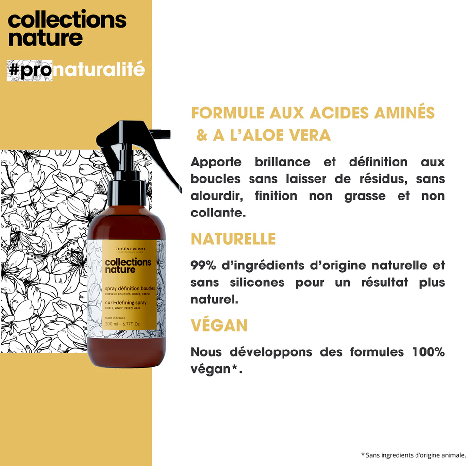 Spray définition boucles Collections Nature Eugène Perma 200ml - hairStore.fr