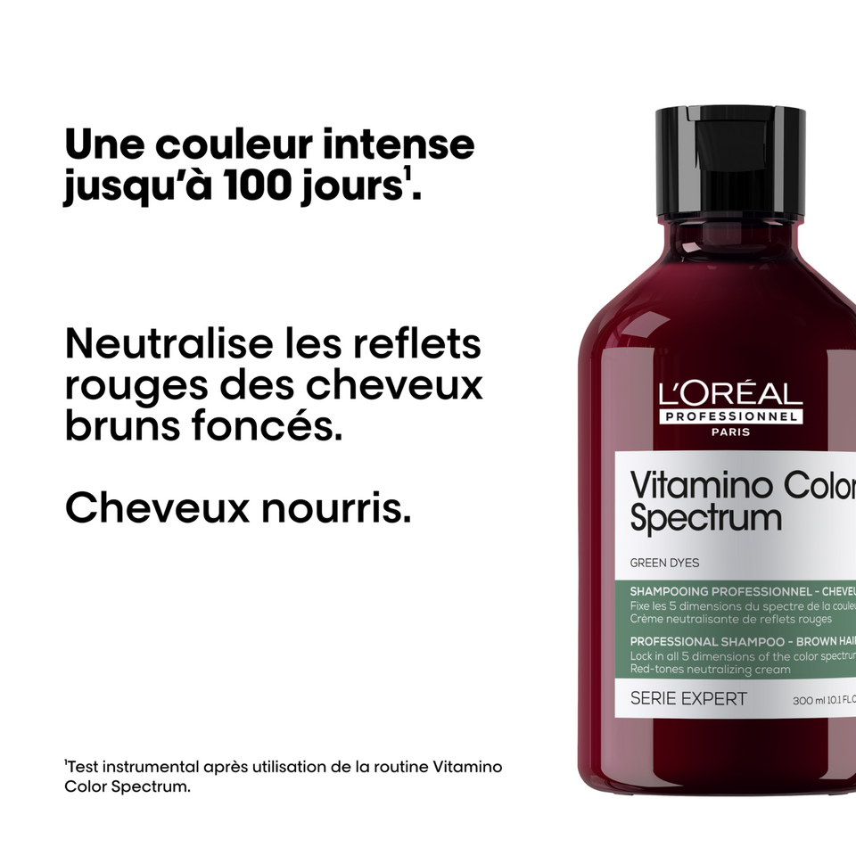 Shampoing Neutralisant Vert Vitamino Color Spectrum L'Oréal 300ml - hairStore.fr
