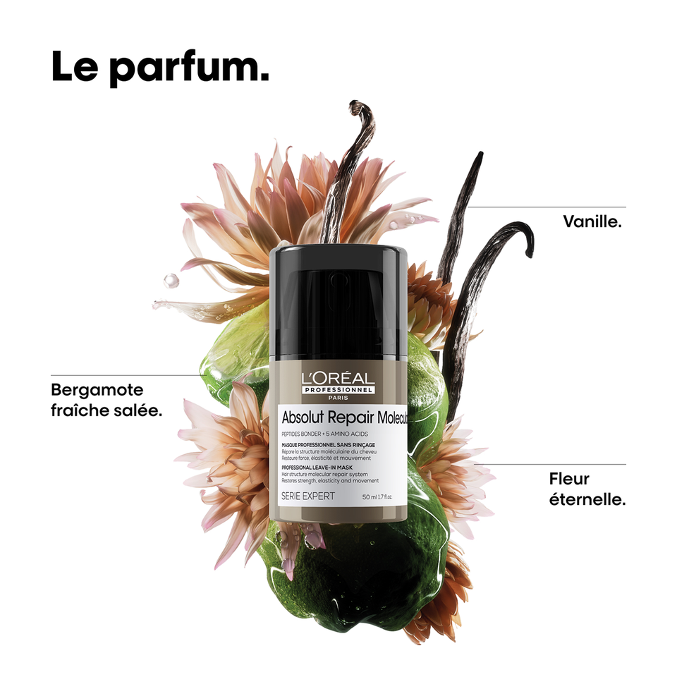 Masque Sans Rinçage Absolut Repair Molecular L'Oréal Professionnel 50 ml - hairStore.fr