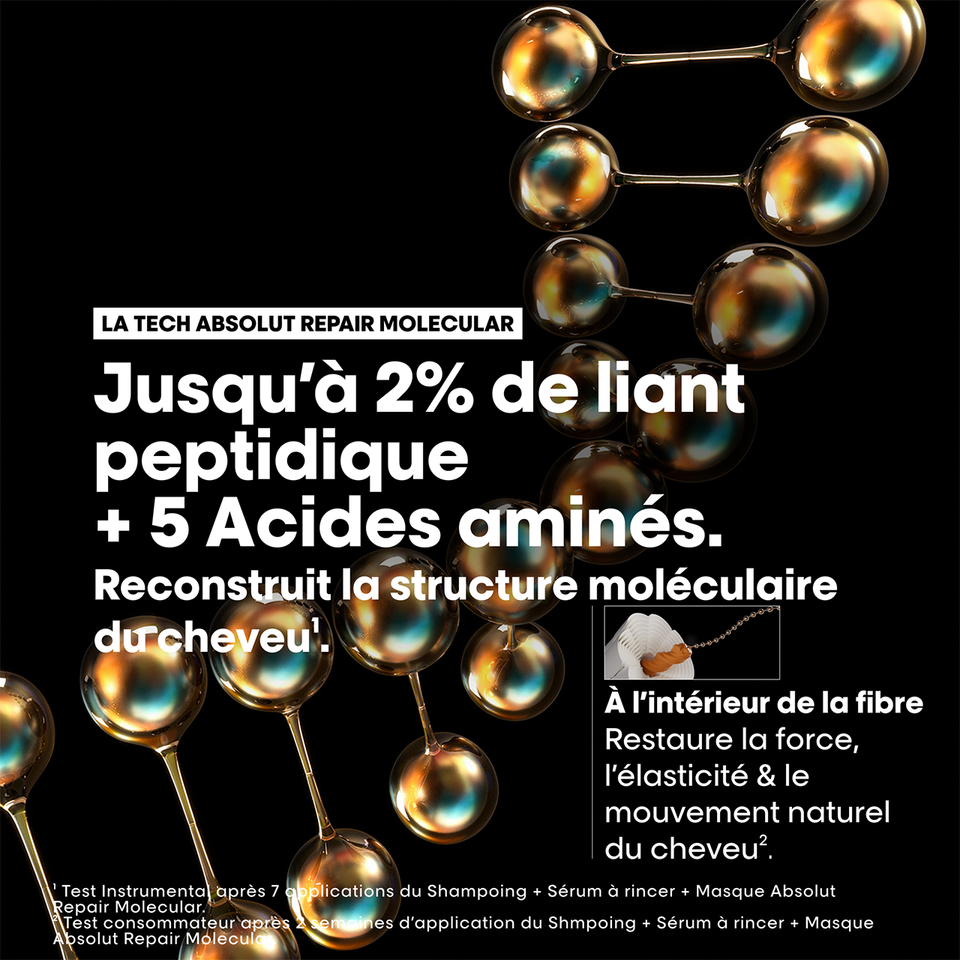 Masque Sans Rinçage Absolut Repair Molecular L'Oréal Professionnel 50 ml - hairStore.fr