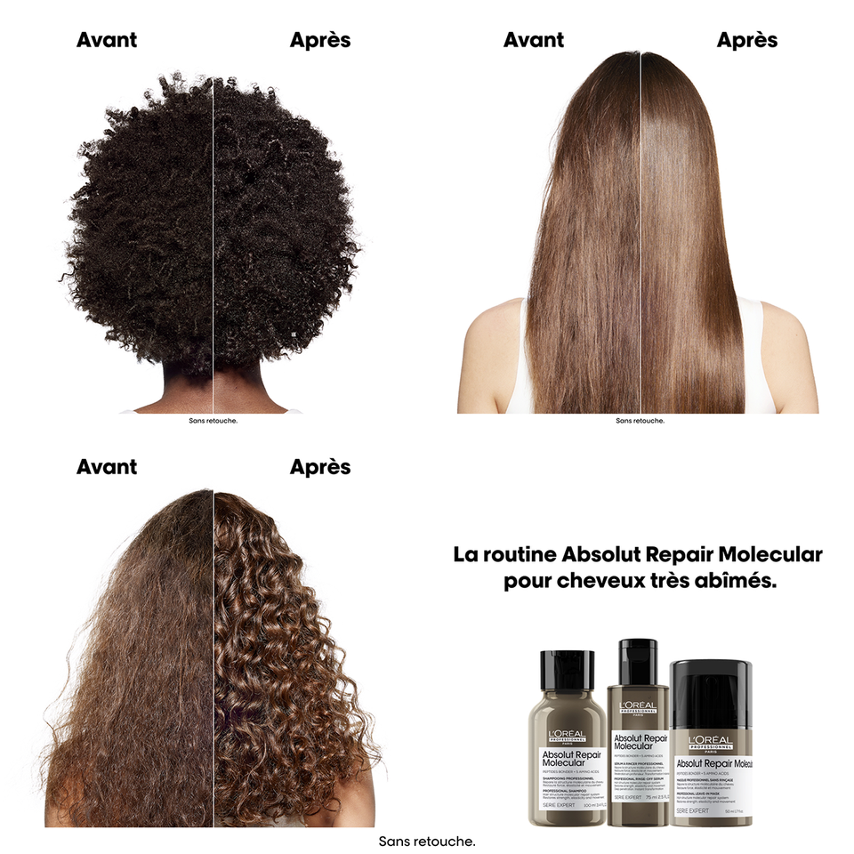Masque Sans Rinçage Absolut Repair Molecular L'Oréal Professionnel 50 ml - hairStore.fr