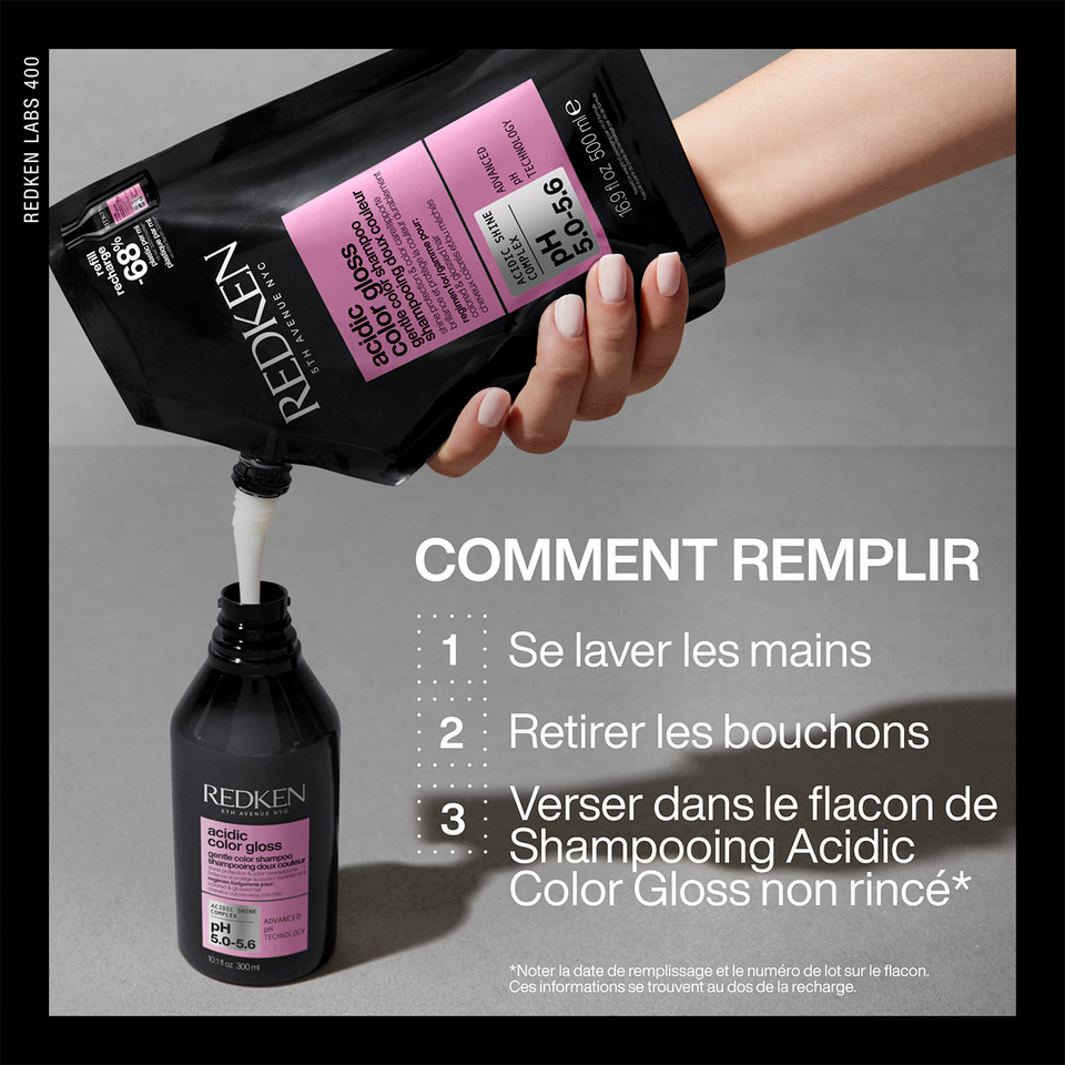 Recharge Shampooing Acidic Color Gloss Redken 500 ml - hairStore.fr