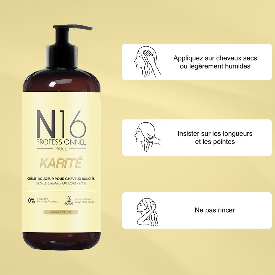 Crème Douceur Karité Cheveux Bouclés N16 Professionnel 350 ml