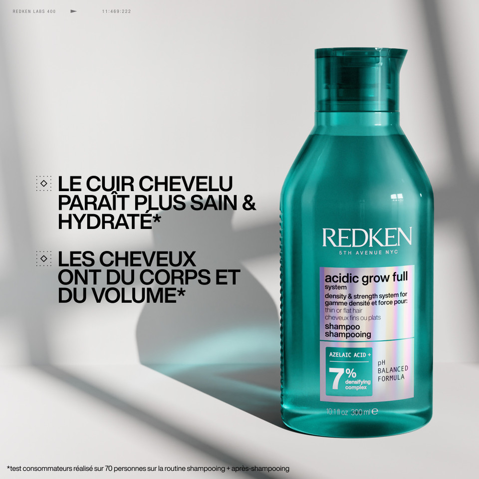 Redken Acidic Grow Full System Shampoing densité cheveux fins 300ml - hairStore.fr