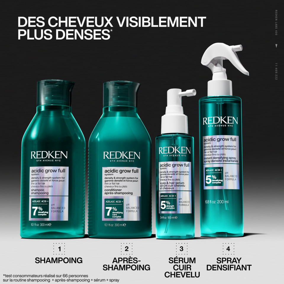 Redken Acidic Grow Full System Spray densité et volume instantané cheveux fins 190ml - hairStore.fr