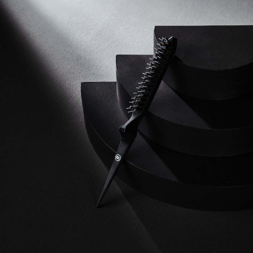 Expert Style Up Boar & Nylon Bristles Matt Black