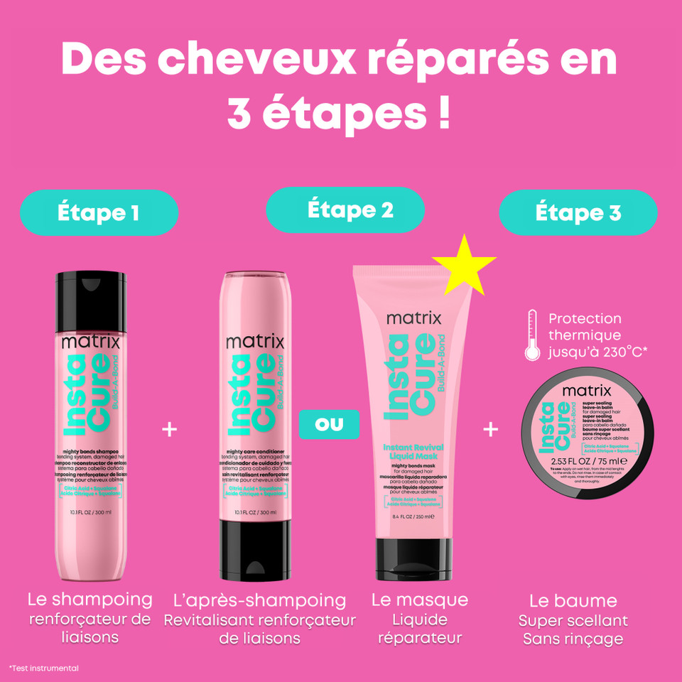 Masque Liquide Réparateur Instacure Build-A-Bond Matrix 250 ml - hairStore.fr