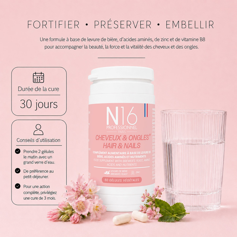 Cheveux & Ongles Complément Alimentaire N16 Professionnel - hairStore.fr