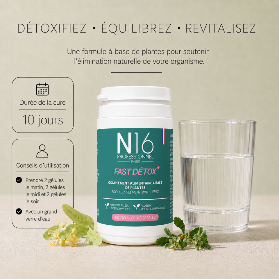 Fast Détox Complément Alimentaire N16 Professionnel - hairStore.fr
