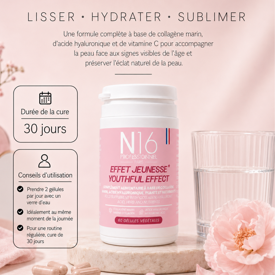 Effet Jeunesse Complément Alimentaire N16 Professionnel - hairStore.fr