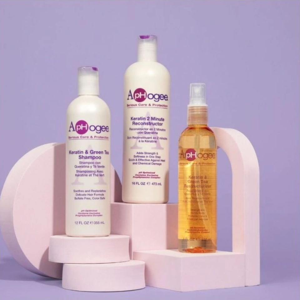 Shampoing à la kératine et au thé vert cheveux abîmés ApHogee 355ml