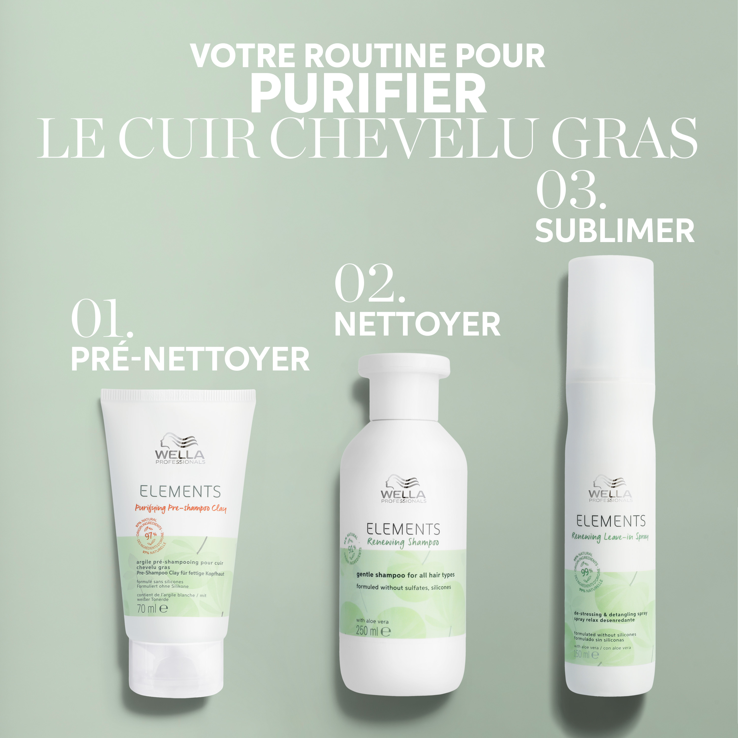 Elements argile pré shampooing purifying wella