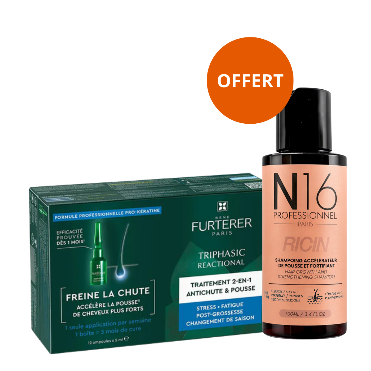 Sérum Antichute Triphasic Réactionnelle René Furterer 12x5ml