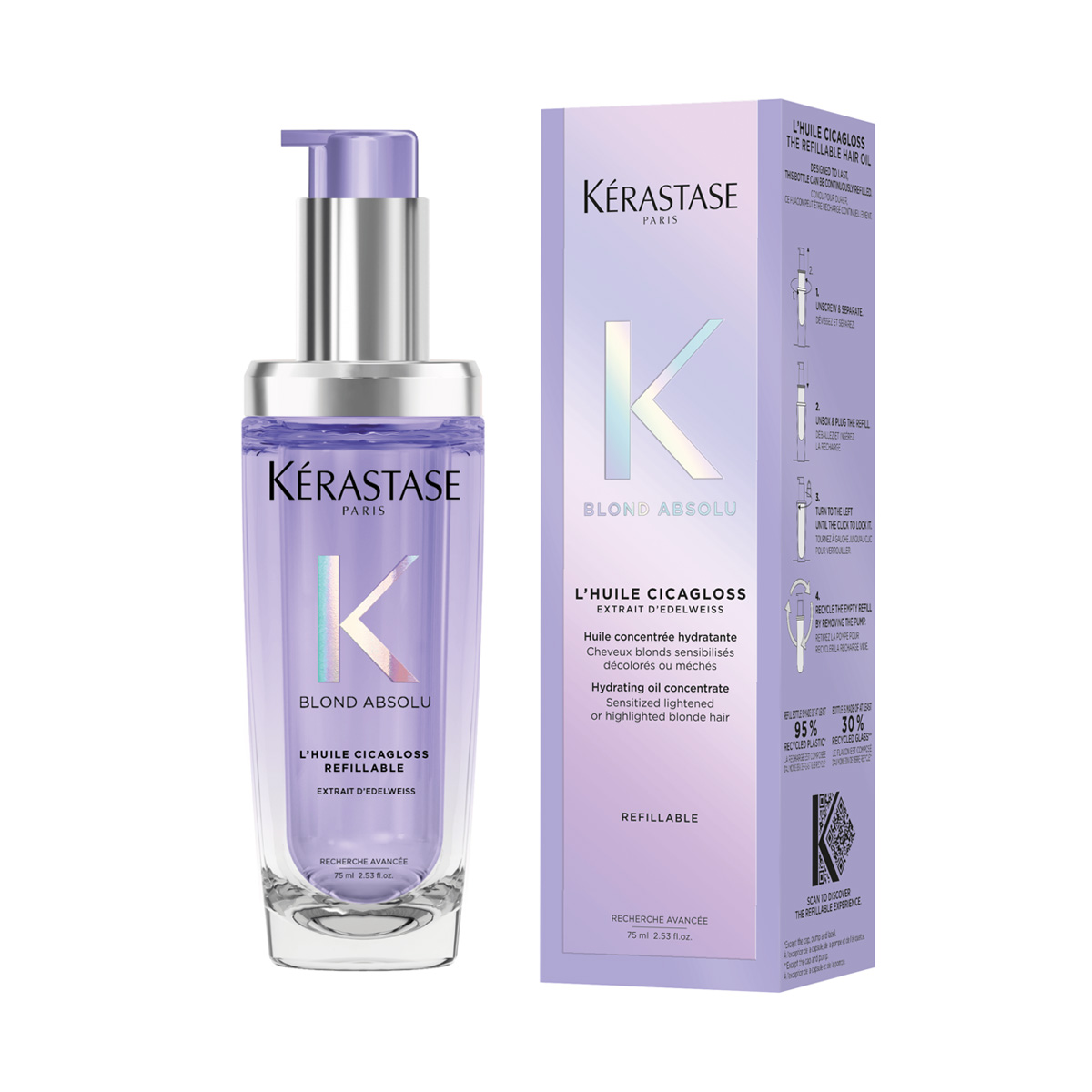 Huile Cicagloss Blond Absolu Rechargeable Kérastase 75 ml