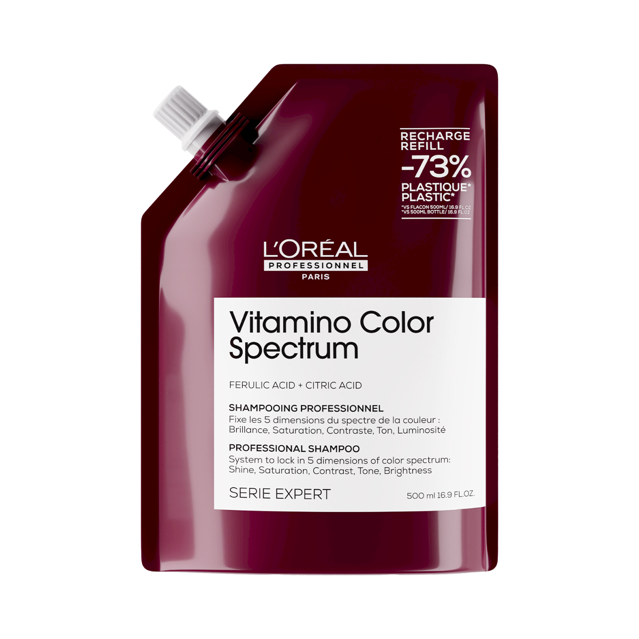 Éco-Recharge Shampoing Fixateur Vitamino Color Spectrum L'Oréal 500ml