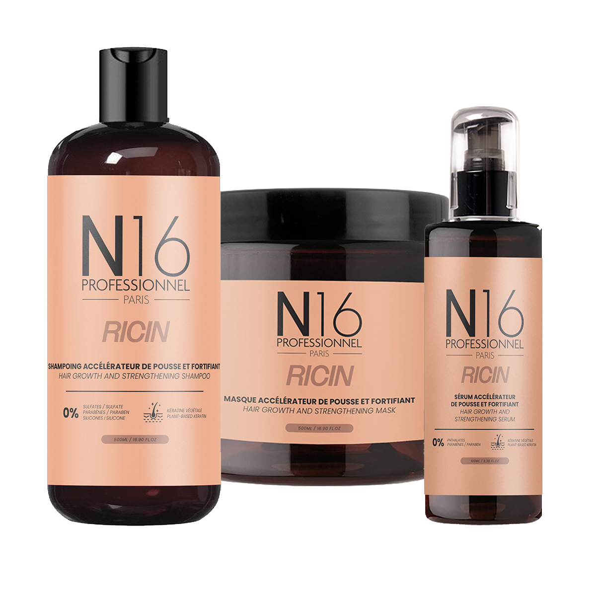 Trio Ricin Accélérateur de Pousse N16 Professionnel