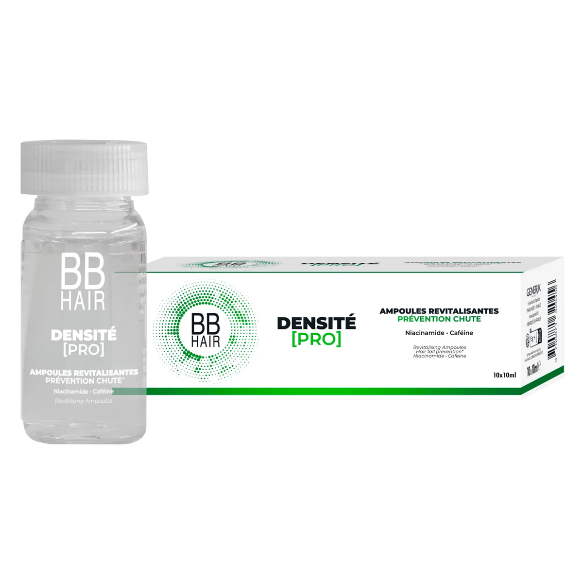 Ampoules Revitalisantes Prévention Chute Densité Pro BBHair Générik 10x10 ml