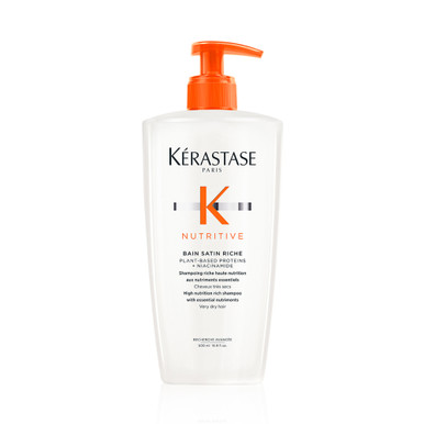 Bain Satin Riche Nutritive Kérastase - Shampooing Nutrition Cheveux Secs - 500 ml