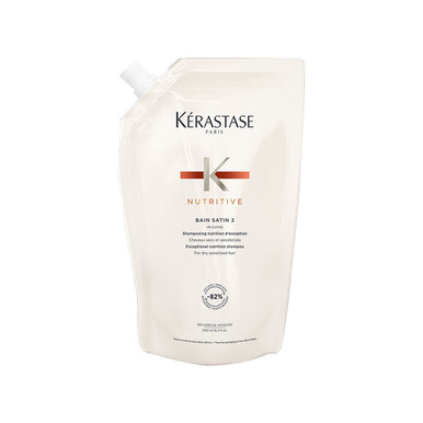 Recharge Bain Satin Riche Nutritive Kérastase - Nutrition Cheveux Secs - 500 ml