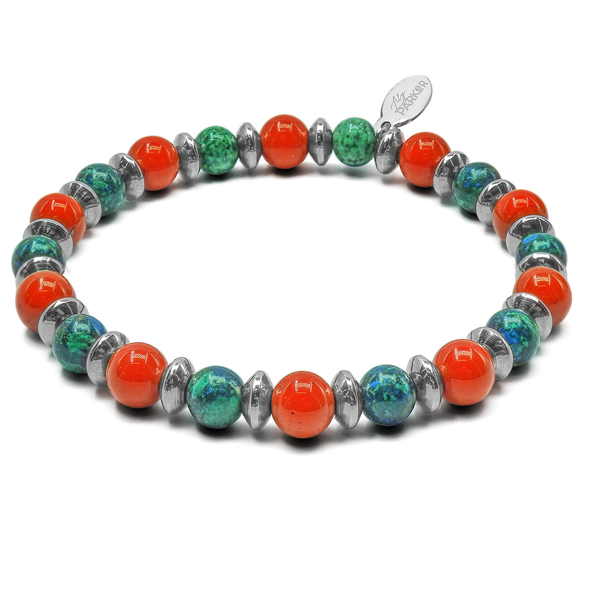 "Sixème Sens" - Azurite - Red Jasper