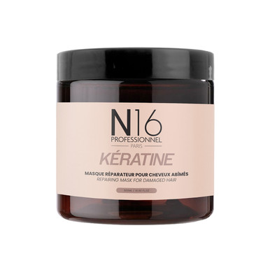 Masque Réparateur Kératine cheveux abîmés N16 Professionnel 500 ml