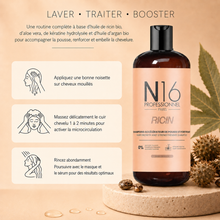 Shampooing Ricin Accélérateur de Pousse N16 Professionnel 500 ml