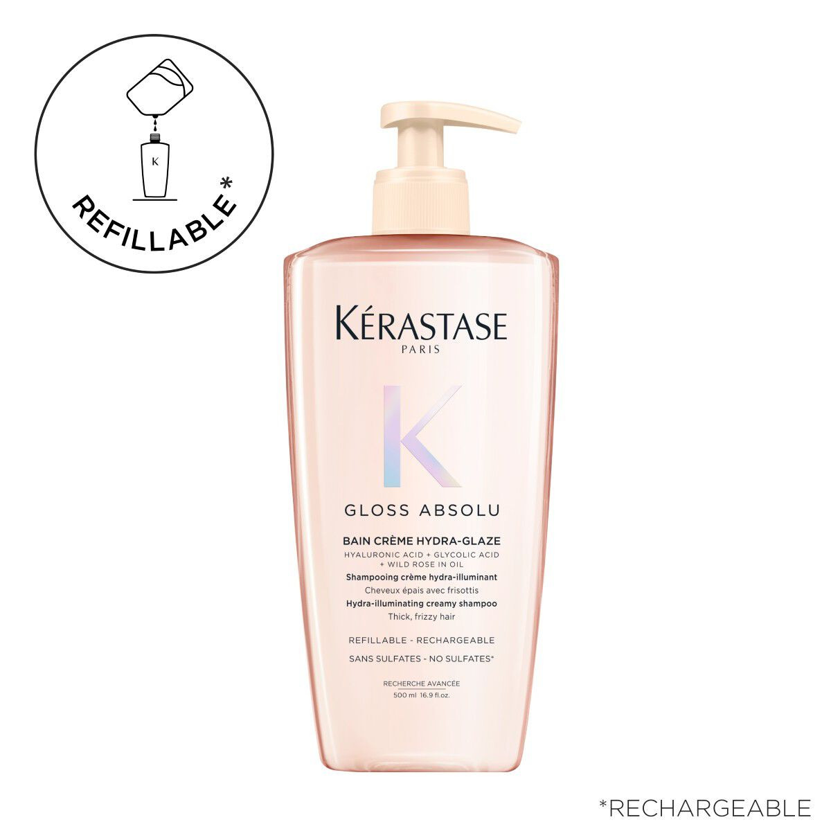 Kérastase Gloss Absolu Bain Crème Hydra-Glaze rechargeable 500ml