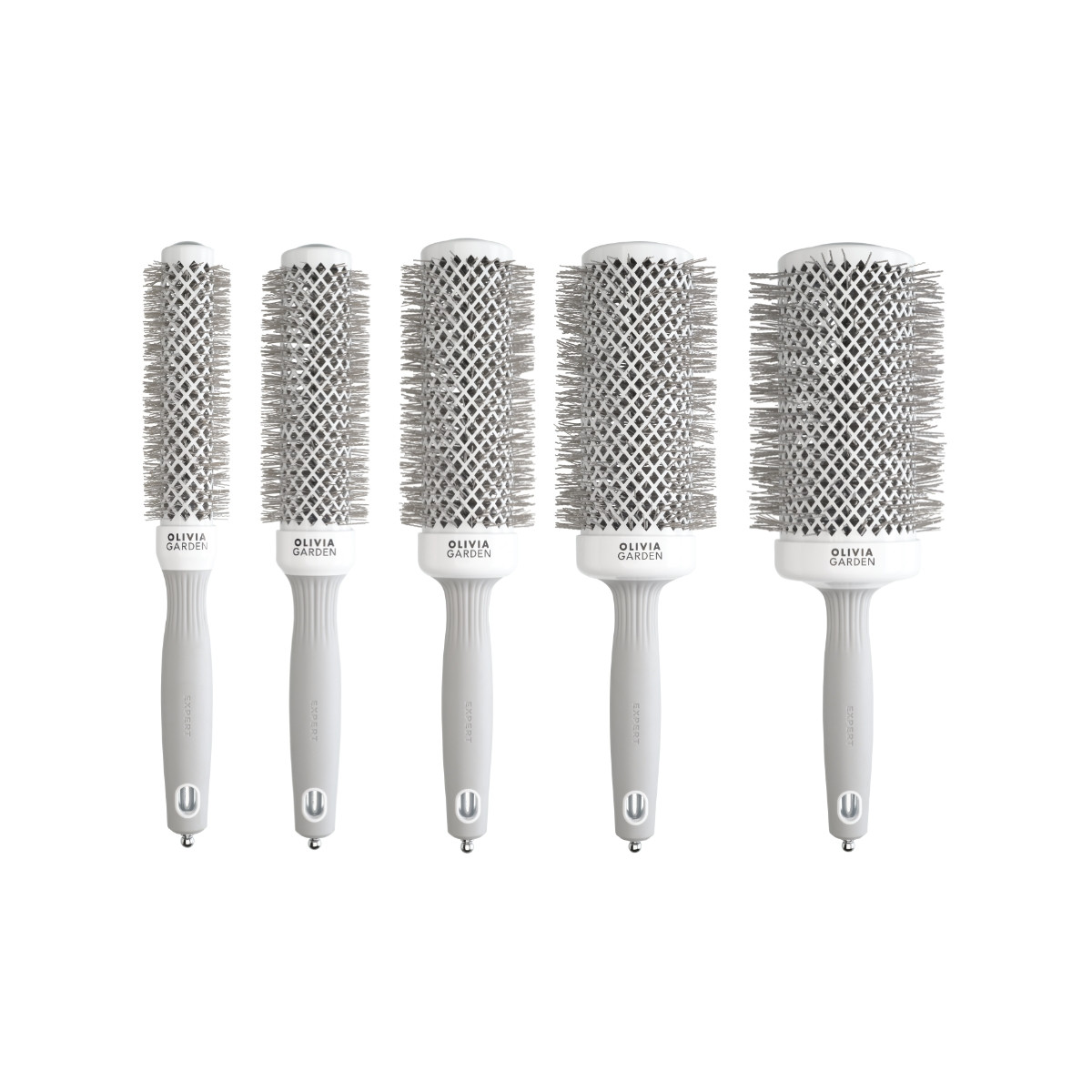 Expert Blowout Speed Wavy Bristles White&Grey Olivia Garden - Brillance