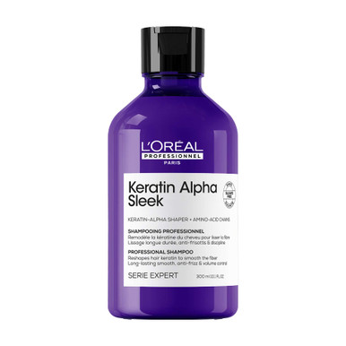 Shampooing Disciplinant Keratin Alpha Sleek L'Oreal Professionnel - Cheveux Indisciplinés - 300 ml