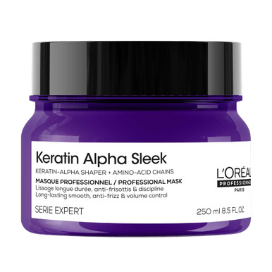 Masque Disciplinant Keratin Alpha Sleek L'Oreal Professionnel - Cheveux Indisciplinés - 250 ml