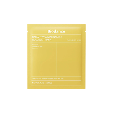 Masque Radiant Vita Niacinamide Real Deep Mask Biodance - Éclat & Anti-Taches